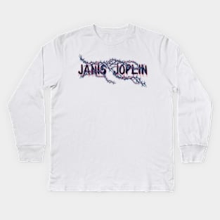 Bleeding Roots - Janis Joplin Kids Long Sleeve T-Shirt